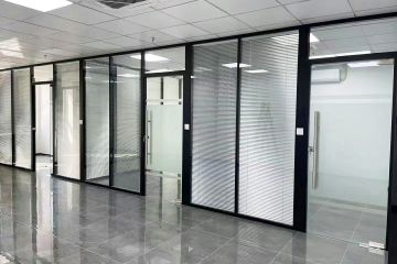 辦公室中空百葉玻璃隔斷厚度是多少-秉帝隔斷